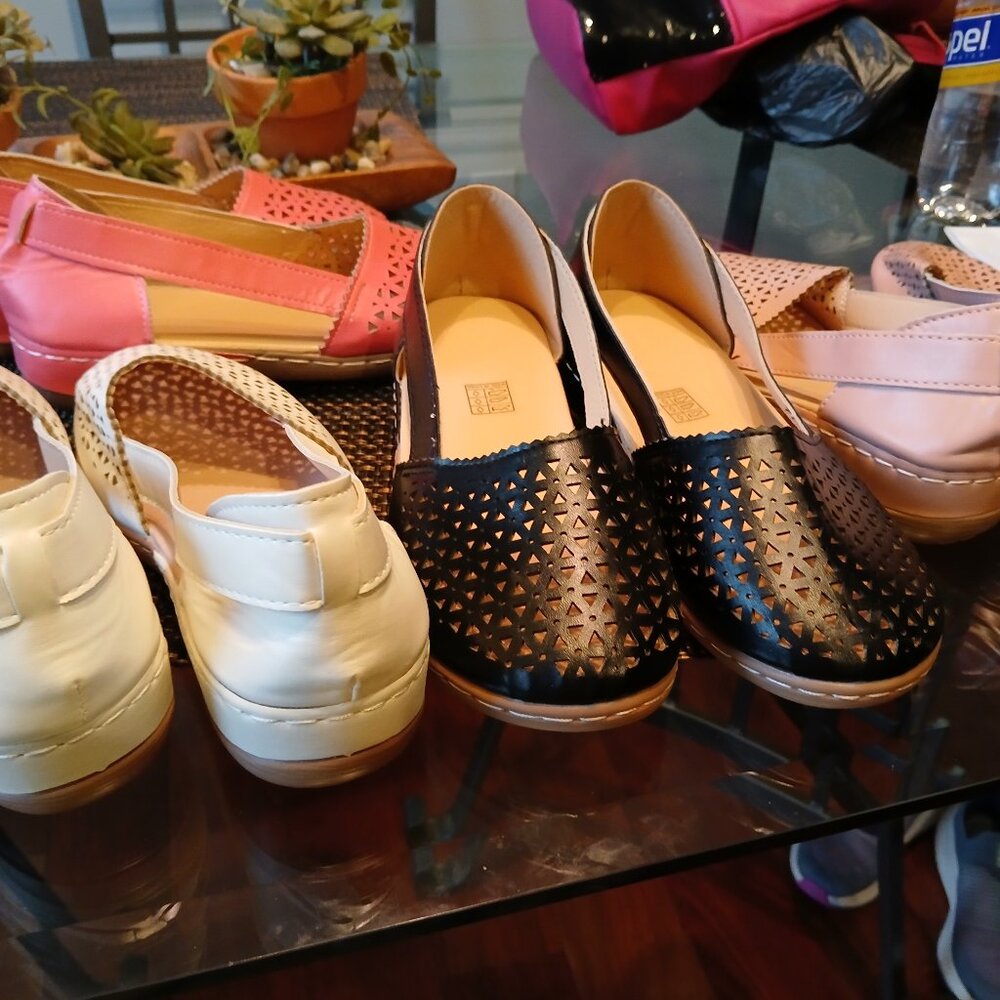 Designer shoes And a vintage teapots